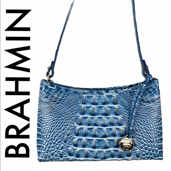 Brahmin Handbags - BRAHMIN NWT BLUE LEATHER SHOULDER BAG